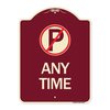 Signmission Anytime No Parking Symbol Heavy-Gauge Aluminum Architectural Sign, 24" x 18", BU-1824-24342 A-DES-BU-1824-24342